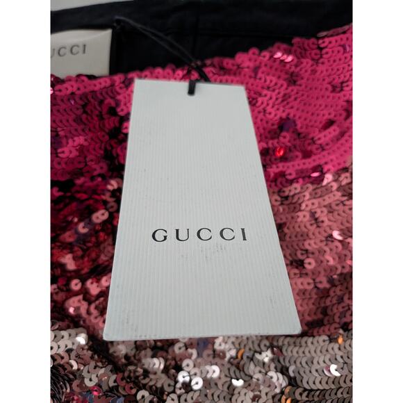 NWT Gucci Sequin Snake Red Straight Leg Pants IT 42 US 6  Luxury Trousers - Picture 6 of 12